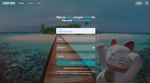 luckydays-login